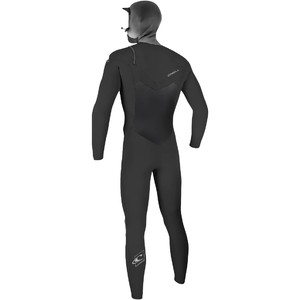 2024 O'Neill Mens Epic 6/5/4mm Chest Zip Hooded Wetsuit 5377 - Black